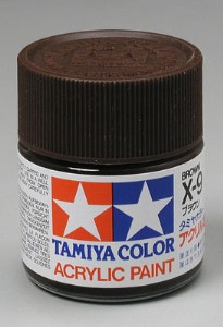 TAMIYA 壓克力系水性漆 23ml 亮光棕色 X-9
